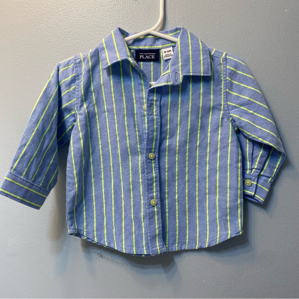 Children’s Place Button Down Dress Shirt Baby 6-9mo